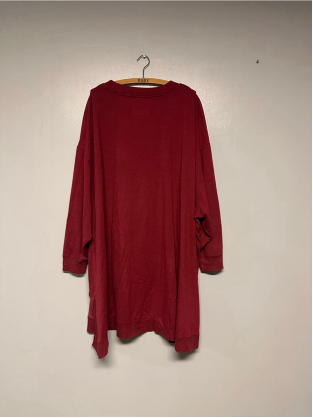Women's The Sweatshirt Project Red Button Detail Sweatshirt Plus Size 3X - Picture 3 of 9